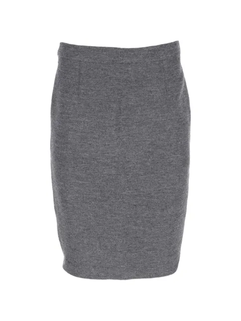 Lanvin Pre-Owned wool pencil midi skirt Grey NAPPUGBCL250932W