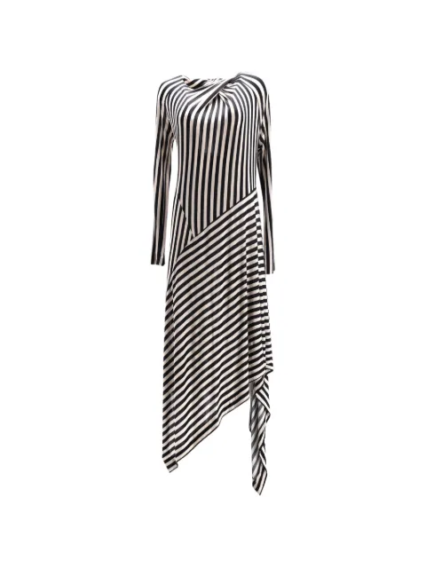 Petar Petrov striped long-sleeved midi dress Black NAPPUGBCL261588W