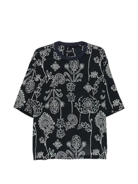 Giorgio Armani floral print T-shirt Blue GM003573TE20939