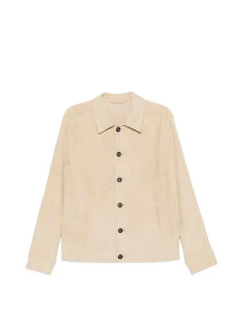 Eleventy leather shirt jacket Neutrals M75GIAM07PEL0M029