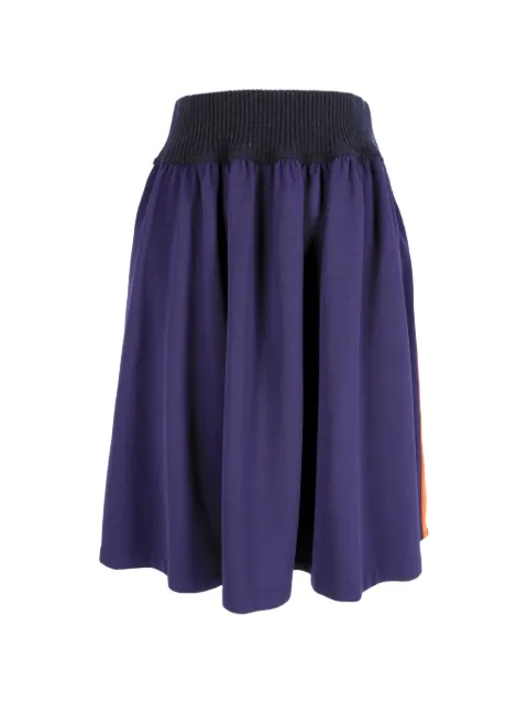Marni Pre-Owned ribbed-waistband mini skirt Purple APPUFRCL623043W