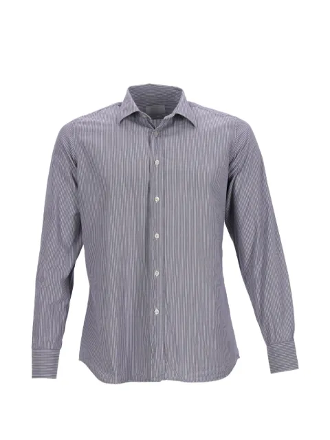 Prada Pre-Owned striped cotton shirt Grey MRPPUITCL491800M