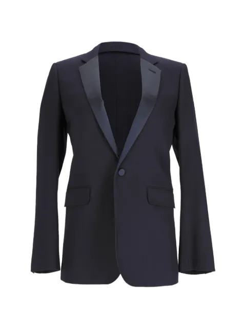 Saint Laurent Pre-Owned single-breasted blazer Blue MRPPUITCL574348W