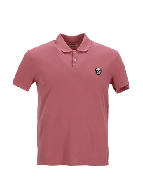 Alexander McQueen Pre-Owned skull-motif cotton polo shirt Pink MRPPUDECL476980M