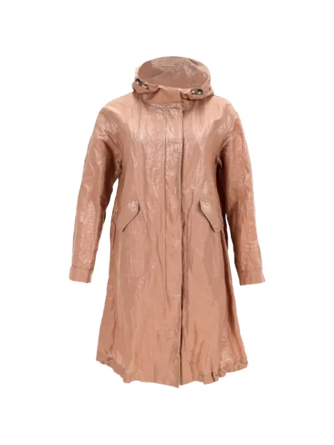 Brunello Cucinelli Vintage hooded raincoat Brown NAPPUITCL617303W