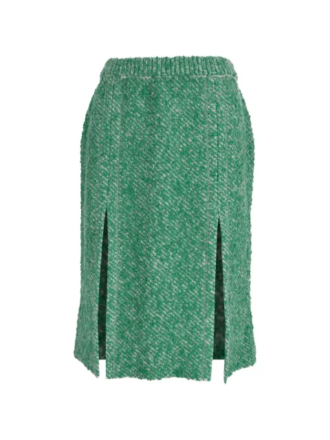 Stella McCartney Pre-Owned bouclé tweed midi skirt Green NAPPUDECL611353W