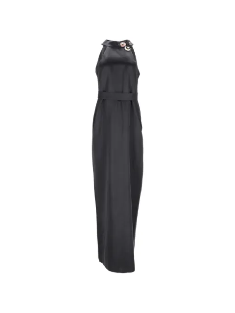PUCCI Pre-Owned The Emilio halter-neck embellished maxi dress Black NAPPUDECL461469W