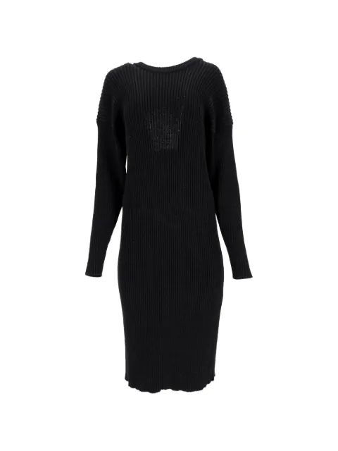 Bottega Veneta Pre-Owned cut-out knee-length jumper wool midi dress Black NAPPUDECL466120W