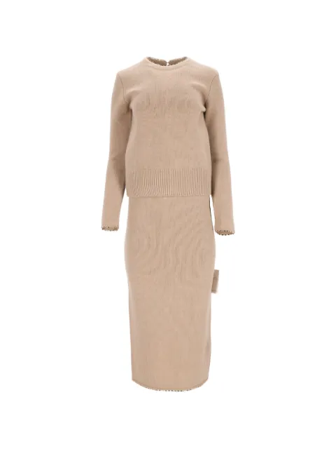 TOTEME chain-trimmed skirt set Brown NAPPUDECL462740W