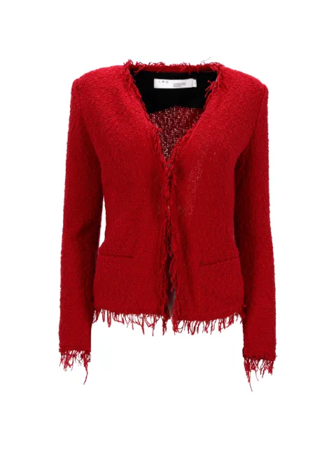 IRO frayed tweed jacket Red NAPPUDECL454213W