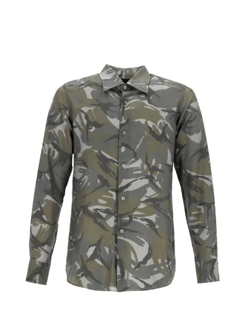 Tom Ford Vintage camouflage-print shirt Green MRPPUDECL454126M