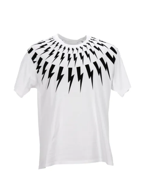 Neil Barrett Thunderbolt-print T-shirt White MRPPUDECL444647M