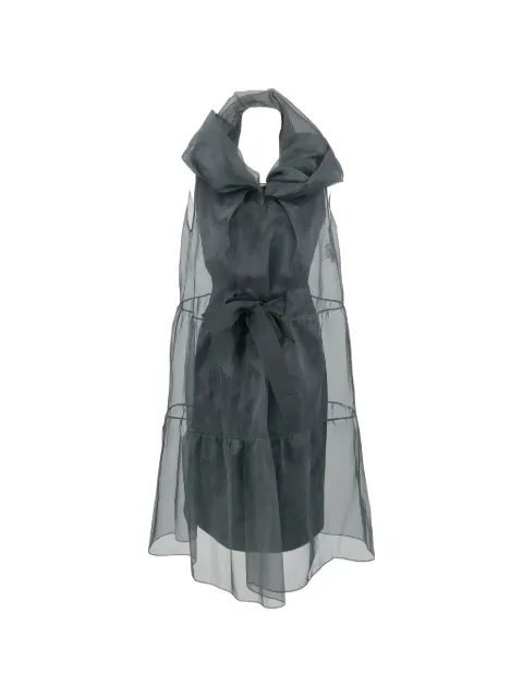 Moschino Pre-Owned shift tulle A-line midi dress Black UT22GG96