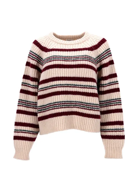 Celine Pre-Owned striped crew-neck wool sweater Neutrals NAPPUDECL462708W