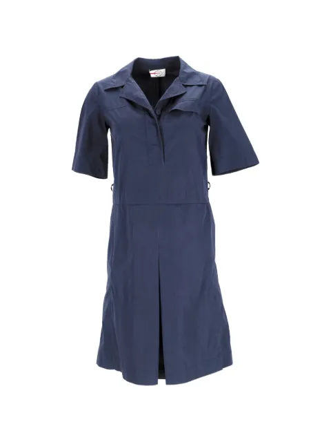 Prada Pre-Owned short-sleeve midi shirt dress Blue TONPUDECL463913W