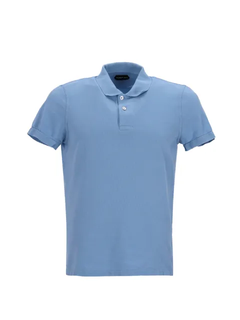 Tom Ford Vintage piqué short-sleeve polo shirt Blue MRPPUDECL445643M