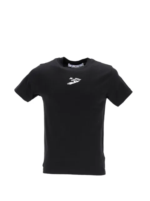 Off-White Pre-Owned cotton logo T-shirt Black 53542408880476