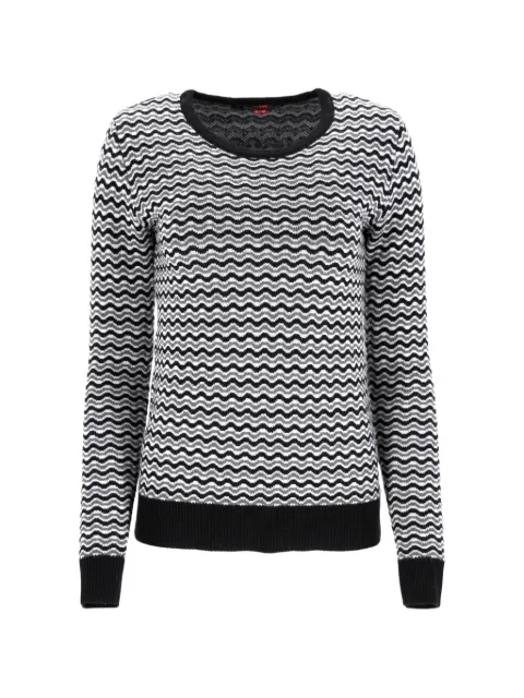Perfect Moment zig zag sweater Black NAPPUFRCL455440W
