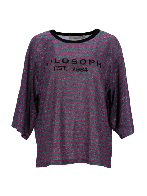 Philosophy Di Lorenzo Serafini striped T-shirt Blue NAPPUITCL375771W