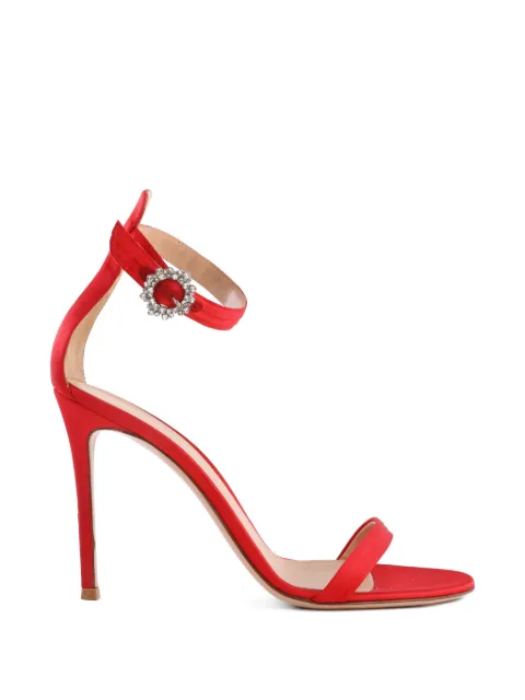 Gianvito Rossi satin heeled sandals Red GLS4428