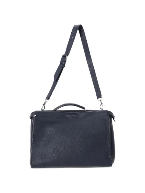 Fendi Pre-Owned large Peekaboo leather shoulder bag Blue MRPPUFRBA368970W