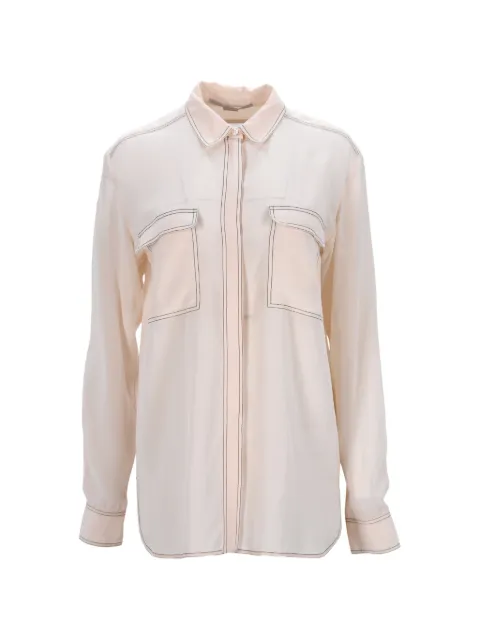 Stella McCartney Pre-Owned two-pockets long-sleeve shirt Orange TONPUDECL397044W