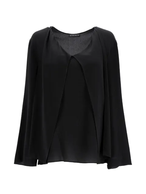 Etro Pre-Owned V-neck long-sleeve blouse Black NAPPUDECL445272W