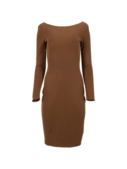 Ralph Lauren Vintage long-sleeve cotton midi dress Brown NAPPUFRCL372038W