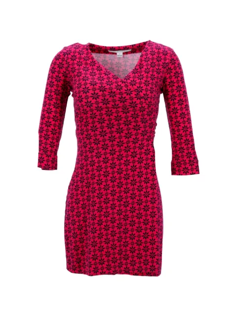 Diane Von Furstenberg Vintage printed wrap mini dress Pink TONPUFRCL368628W