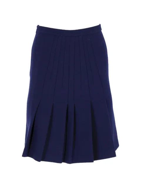 Diane Von Furstenberg Vintage pleated A-line midi skirt Blue NAPPUGBCL345553W