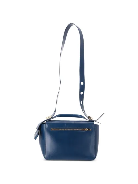 Sophie Hulme large Bolt leather shoulder bag Blue NAPPUFRBA439414W