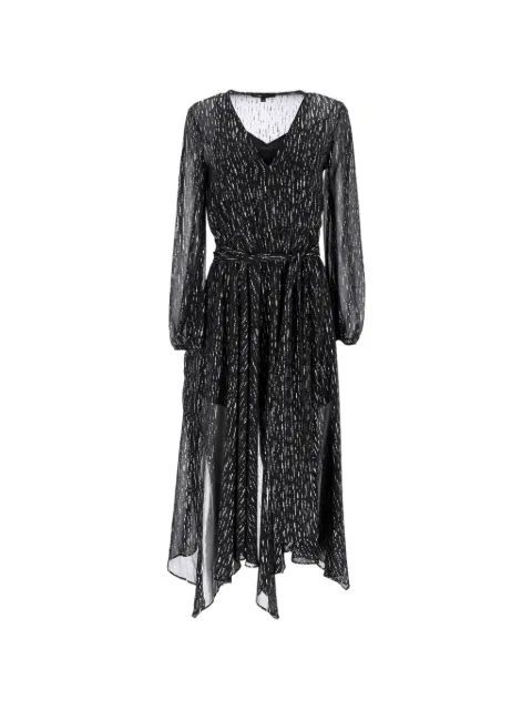 Maje Route gathered midi dress Black TONPUFRCL368016W