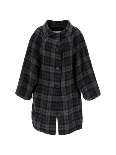 Balenciaga Pre-Owned flannel checked coat Black BAPUFRCL374516W