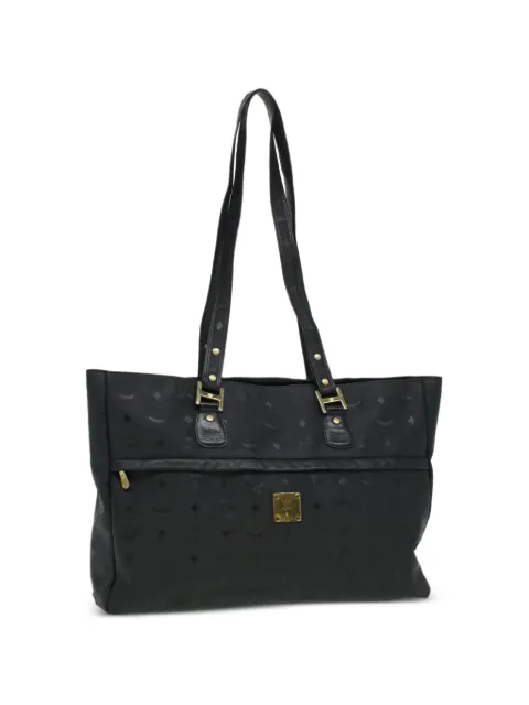 MCM Pre-Owned Vicetos logogram shoulder bag Black TLAESBA314980W