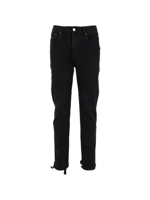 Balenciaga Pre-Owned distressed hem cotton jeans Black BAPUITCL367958M
