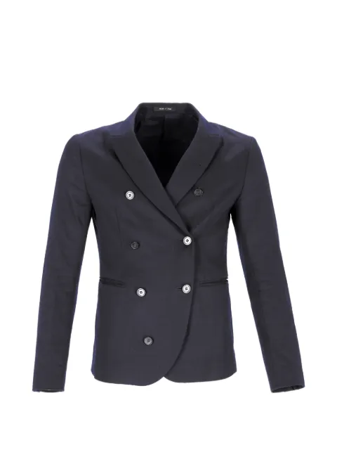 Emporio Armani Pre-Owned double-breasted wool jacket Blue MRPPUDECL374406M
