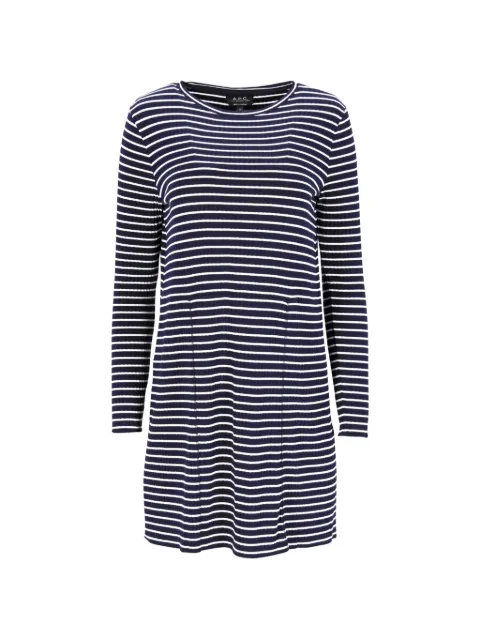 A.P.C. striped mini dress Blue TONPUDECL371604W
