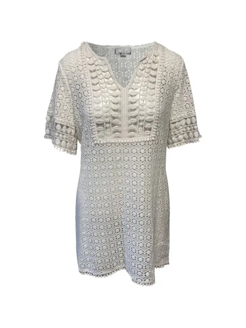 Miguelina lace mini dress Neutrals HNPUGBCL075504W