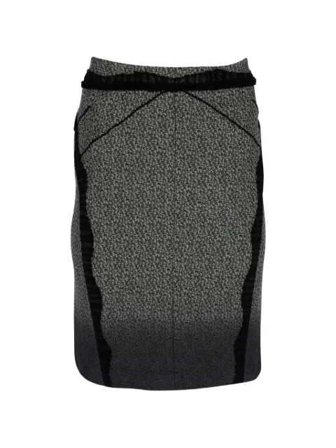 Zac Posen lace-trim pencil midi skirt Grey TONPUGBCL250307W