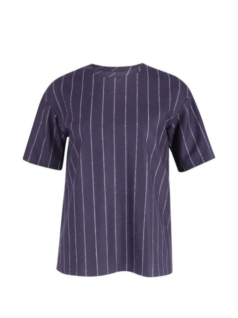 JOSEPH striped short-sleeved top Blue TONPUGBCL199404W