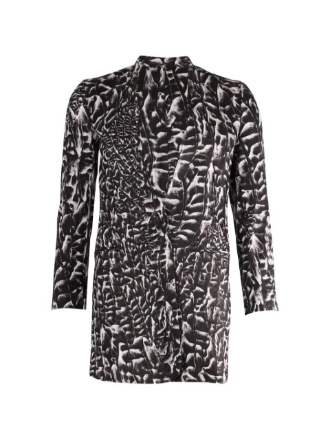Helmut Lang Pre-Owned printed linen blazer Black TONPUGBCL196173W