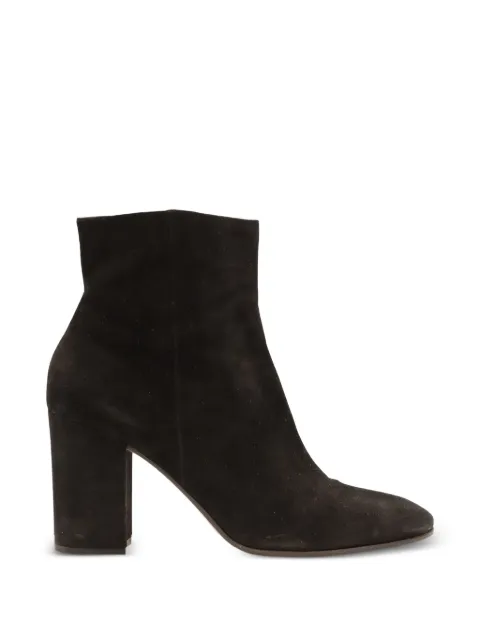 Gianvito Rossi round-toe suede ankle booties Black NAPPUGBSH237538W