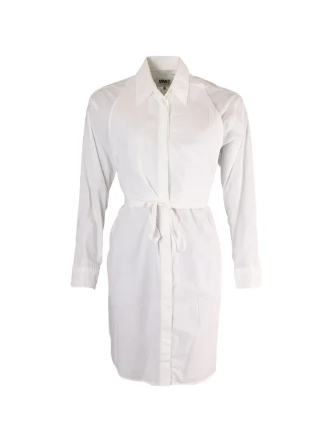 Maison Margiela long-sleeved midi shirt dress White TONPUGBCL242183W