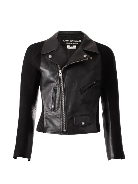 Junya Watanabe synthetic leather wool jacket Black TONPUGBCL130582W
