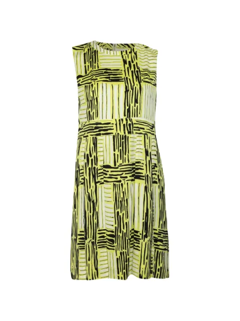 Diane Von Furstenberg Vintage sleeveless checked mini dress Yellow NAPPUGBCL138323W
