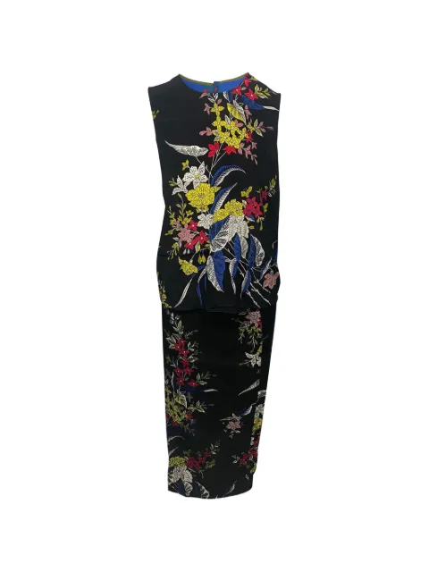 Diane Von Furstenberg Vintage floral print dress Black NAPPUGBCL081771W