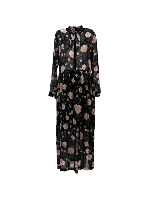 GANNI Carlton floral-print maxi dress Black TONPUGBCL252493W