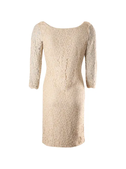 Diane Von Furstenberg Vintage Zarita long-sleeve lace mini dress Neutrals NAPPUGBCL137002W