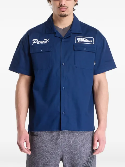 PUMA x Fast & Furious buttoned mechanic shirt Blue 63790601