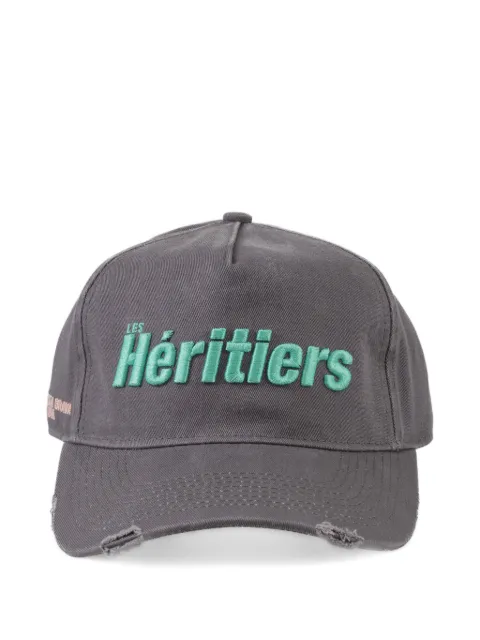 LES HÉRITIERS logo-embroidered baseball cap Grey RETROROOTSCAP